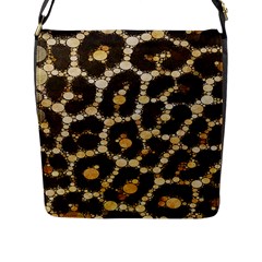 Cheetah Abstract  Flap Closure Messenger Bag (large) by OCDesignss