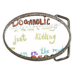 D0gaholic Belt Buckle (oval) by Rokinart