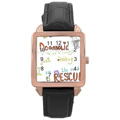 D0gaholic Rose Gold Leather Watch  by Rokinart