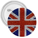 England Flag Grunge Style Print 3  Button Front