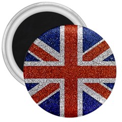 England Flag Grunge Style Print 3  Button Magnet by dflcprints