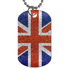 England Flag Grunge Style Print Dog Tag (one Sided) by dflcprints