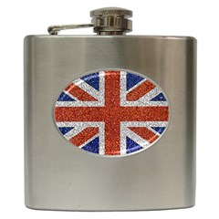 England Flag Grunge Style Print Hip Flask by dflcprints