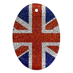 England Flag Grunge Style Print Oval Ornament (two Sides) by dflcprints