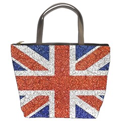 England Flag Grunge Style Print Bucket Handbag by dflcprints