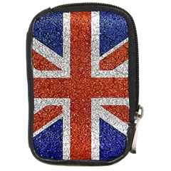 England Flag Grunge Style Print Compact Camera Leather Case by dflcprints