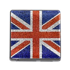 England Flag Grunge Style Print Memory Card Reader With Storage (square) by dflcprints