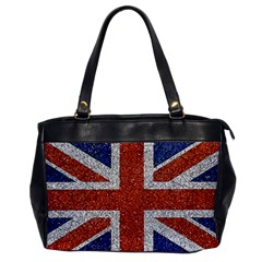 England Flag Grunge Style Print Oversize Office Handbag (one Side) by dflcprints