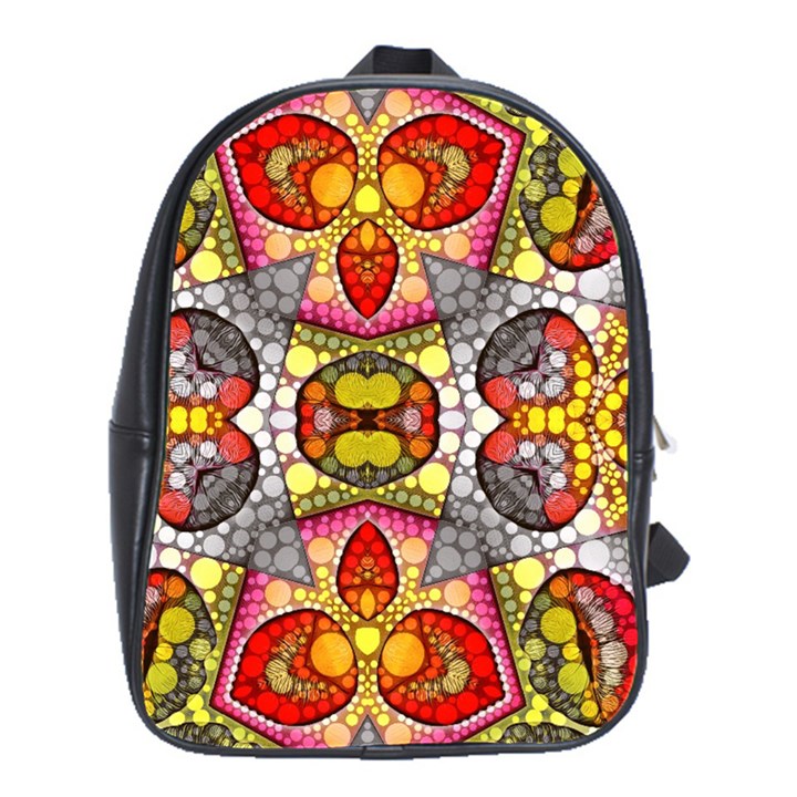 Crazy Lip Abstract School Bag (Large)