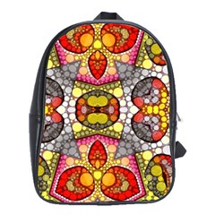 Crazy Lip Abstract School Bag (xl) by OCDesignss