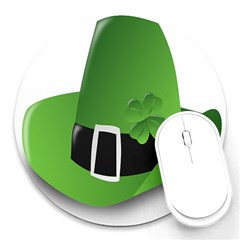 Irish Shamrock Hat152049 640 8  Mouse Pad (round) by Colorfulart23