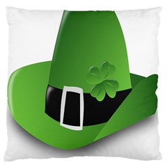 Irish Shamrock Hat152049 640 Large Cushion Case (single Sided)  by Colorfulart23