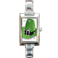 Irish Shamrock Hat152049 640 Rectangular Italian Charm Watch by Colorfulart23