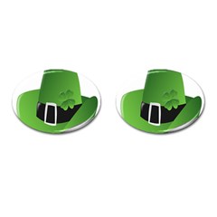 Irish Shamrock Hat152049 640 Cufflinks (oval) by Colorfulart23