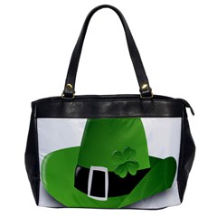 Irish Shamrock Hat152049 640 Oversize Office Handbag (one Side) by Colorfulart23