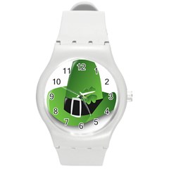 Irish Shamrock Hat152049 640 Plastic Sport Watch (medium) by Colorfulart23