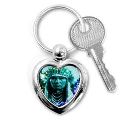 Magical Indian Chief Key Chain (heart) by icarusismartdesigns