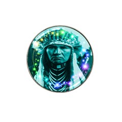 Magical Indian Chief Golf Ball Marker (for Hat Clip) by icarusismartdesigns