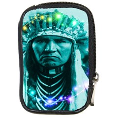 Magical Indian Chief Compact Camera Leather Case by icarusismartdesigns