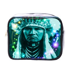 Magical Indian Chief Mini Travel Toiletry Bag (one Side) by icarusismartdesigns