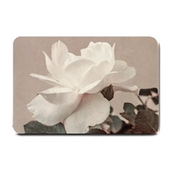 White Rose Vintage Style Photo In Ocher Colors Small Door Mat by dflcprints