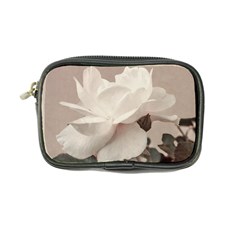 White Rose Vintage Style Photo In Ocher Colors Coin Purse by dflcprints