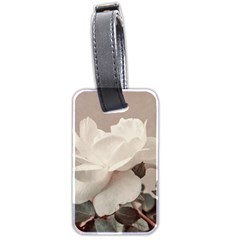 White Rose Vintage Style Photo In Ocher Colors Luggage Tag (two Sides) by dflcprints