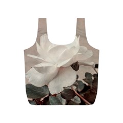 White Rose Vintage Style Photo In Ocher Colors Reusable Bag (s) by dflcprints