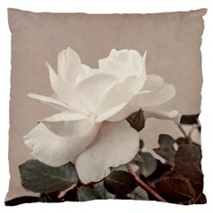 White Rose Vintage Style Photo In Ocher Colors Large Flano Cushion Case (one Side) by dflcprints