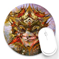 Star Clown 8  Mouse Pad (round) by icarusismartdesigns