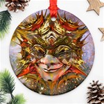 Star Clown Round Ornament Front