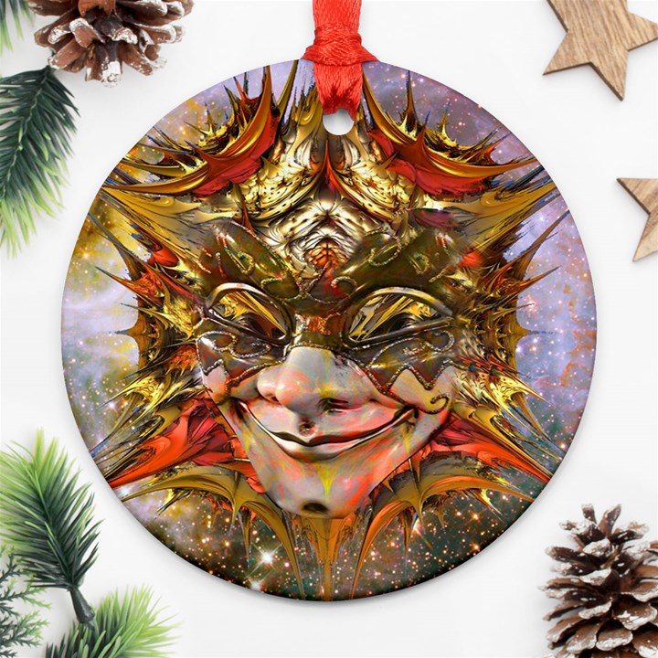 Star Clown Round Ornament