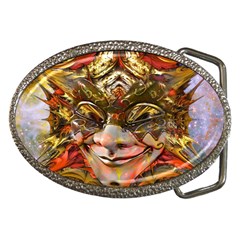 Star Clown Belt Buckle (oval) by icarusismartdesigns