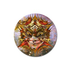 Star Clown Magnet 3  (round) by icarusismartdesigns