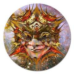 Star Clown Magnet 5  (round) by icarusismartdesigns