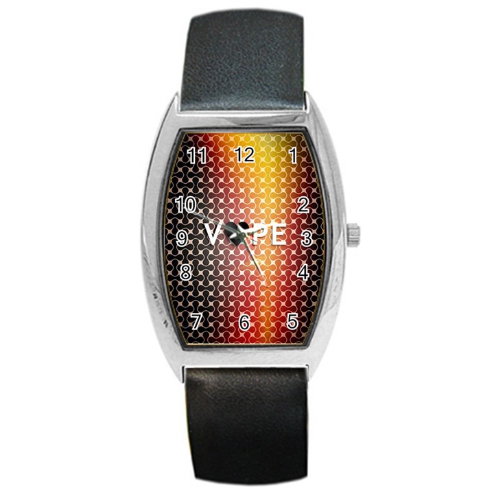 Vape Retro Pattern  Tonneau Leather Watch