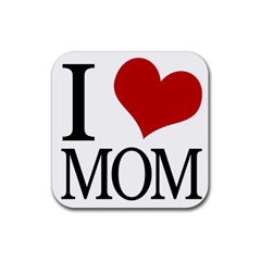 I Heart Mom Drink Coaster (square) by designedwithtlc