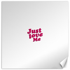 Just Love Me Text Typographic Quote Canvas 20  X 20  (unframed) by dflcprints