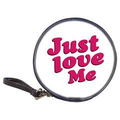 Just Love Me Text Typographic Quote Cd Wallet by dflcprints