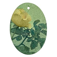 Yellow Rose Vintage Style  Oval Ornament by dflcprints