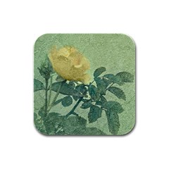 Yellow Rose Vintage Style  Drink Coasters 4 Pack (square) by dflcprints