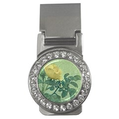 Yellow Rose Vintage Style  Money Clip (cz) by dflcprints