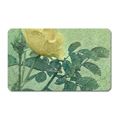 Yellow Rose Vintage Style  Magnet (rectangular) by dflcprints