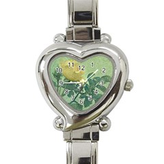 Yellow Rose Vintage Style  Heart Italian Charm Watch  by dflcprints