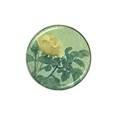 Yellow Rose Vintage Style  Golf Ball Marker (for Hat Clip) by dflcprints