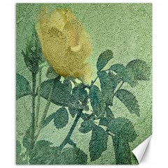 Yellow Rose Vintage Style  Canvas 8  X 10  (unframed) by dflcprints