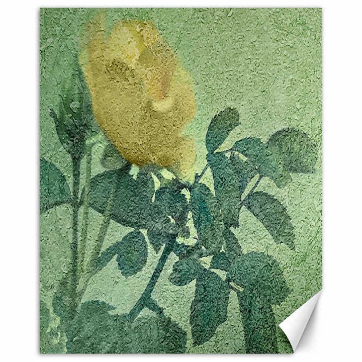 Yellow Rose Vintage Style  Canvas 16  x 20  (Unframed)