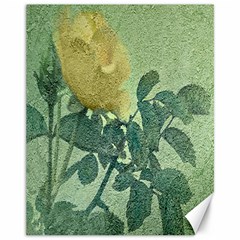 Yellow Rose Vintage Style  Canvas 11  X 14  (unframed) by dflcprints