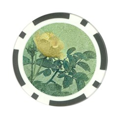 Yellow Rose Vintage Style  Poker Chip by dflcprints