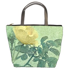 Yellow Rose Vintage Style  Bucket Handbag by dflcprints